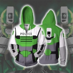 爆款日漫cosplay电脑警察Cybercop3D数码印花卫衣加厚连帽拉链衫