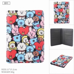 D11-BTS 防弹少年团BT21 竖款彩图二折钱包卡包 11X15.2CM