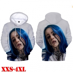 2019新款专供跨境欧美潮牌Billie Eilish3D数码印花 连帽卫衣