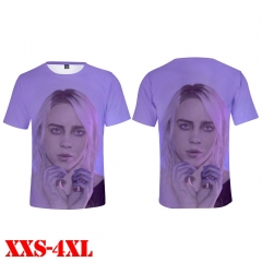2019新款专供跨境欧美潮牌Billie Eilish3D 数码印花3D短袖T恤