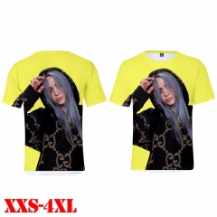 2019新款专供跨境欧美潮牌Billie Eilish3D 数码印花3D短袖T恤