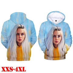 2019新款专供跨境欧美潮牌Billie Eilish3D数码印花 连帽卫衣