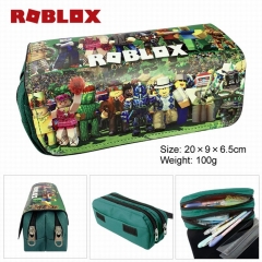 ROBLOX虚拟世界-PU面多功能双层拉链翻盖钱包笔袋