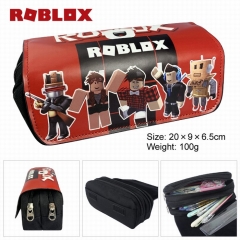 ROBLOX虚拟世界-1PU面多功能双层拉链翻盖钱包笔袋