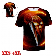 成人童装跨境专供热销Michael Myers halloween数码印花3D短袖T恤