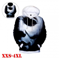 跨境专供亚马逊Michael Myers halloween数码印花3D带帽长袖卫衣