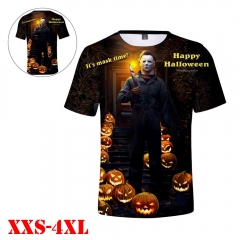 成人童装跨境专供热销Michael Myers halloween数码印花3D短袖T恤