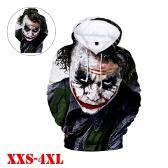跨境专供wish速卖通2018新款小丑Joker休闲男女同款3D带帽卫衣