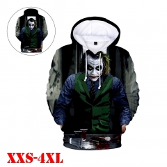 跨境专供wish速卖通2018新款小丑Joker休闲男女同款3D带帽卫衣