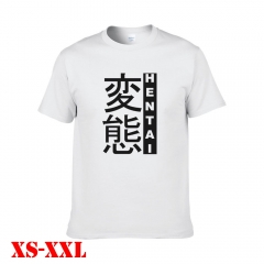 外贸新款 LettBao Ahegao 搞笑字母 创意趣味休闲印花纯棉短袖T恤