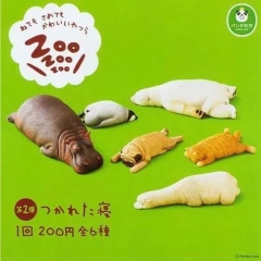 TOMY Zoo动物园休眠系列第二弹扭蛋6款袋装小手办摆件模型