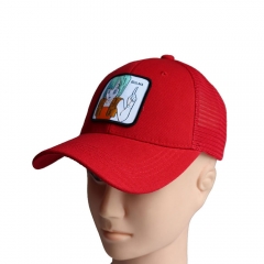 欧美卡通人物七龙珠红色棒球网帽遮阳六片网帽嘻哈鸭舌帽