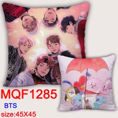 BTS防弹少年团BT21MQF1285 双面全彩抱枕靠垫 45X45CM