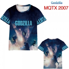 哥斯拉MQTX2007全彩印花短袖T恤-XXS-5XL共10个码