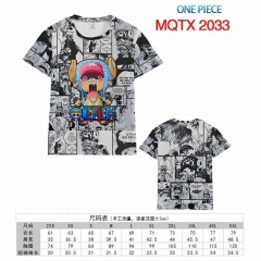 海贼王漫画版MQTX2033 全彩印花短袖T恤-XXS-5XL共10个码