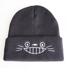 动漫龙猫Totoro刺绣毛线帽男女针织帽秋冬潮帽套头帽