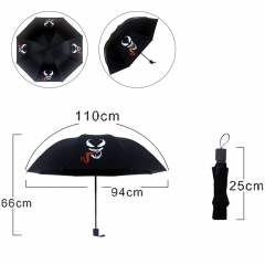 三折叠防晒漫威雨伞毒液遮阳动漫周边Venom晴雨两用太阳伞创意