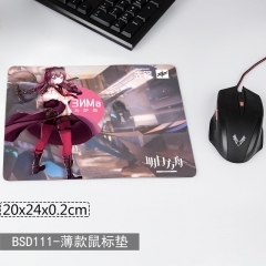 BSD111-明日方舟 游戏 彩印布面20X24X0.2薄款鼠标垫