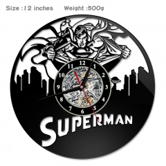 漫威—超人创意挂画挂钟钟表（PVC材质）