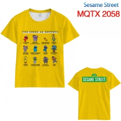 芝麻街MQTX2058 (2) 彩印花短袖T恤
