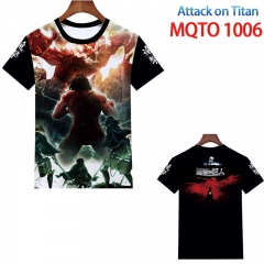 进击的巨人MQTO 1006 欧码全彩印花短袖T恤