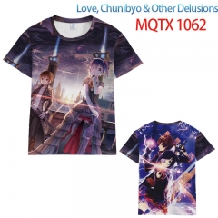 中二病也要谈恋爱 MQTX 1062全彩印花短袖T恤