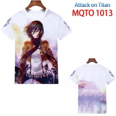 进击的巨人MQTO 1013 欧码全彩印花短袖T恤