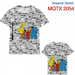 芝麻街MQTX2054 (2) 彩印花短袖T恤