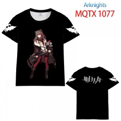 明日方舟 MQTX 1077欧码全彩印花短袖T恤