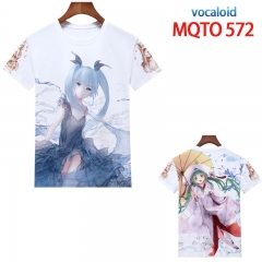 初音未来 MQTO 572 欧码全彩印花短袖T恤