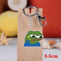 悲伤蛙sad frog亚克力双面透明钥匙扣 挂件