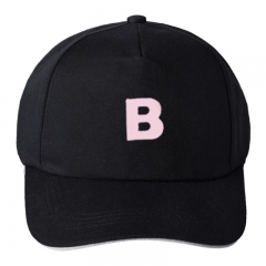 BLACKPINK帽子周边同款棒球帽鸭舌帽黑粉平沿帽遮阳帽男女夏季