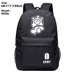 BTS-小猪 防弹少年团韩国明星周边 丝印涤纶帆布双肩背包书包