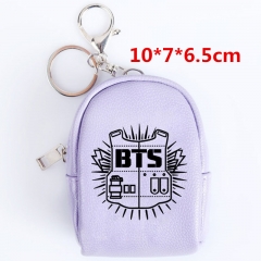 BTS防弹少年团钱包周边韩版女可爱钥匙扣应援学生零钱包书包挂件