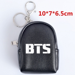 BTS防弹少年团钱包周边韩版女可爱钥匙扣应援学生零钱包书包挂件