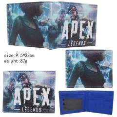 APEX pu钱包 PU斜纹二折短款钱包