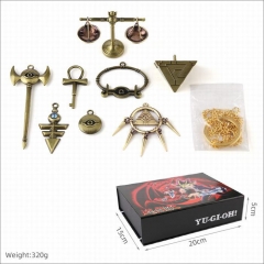 游戏王-8款一套-古铜色-钥匙扣吊坠挂件项链套装