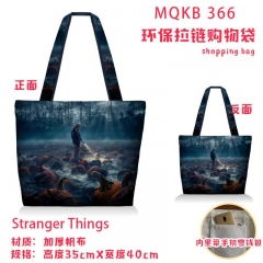 怪奇物语 全彩环保拉链购物袋单肩包挎包MQKB366