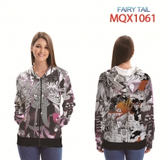 MQX 1061_妖精的尾巴拉链贴袋卫衣