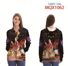 MQX 1062_妖精的尾巴拉链贴袋卫衣