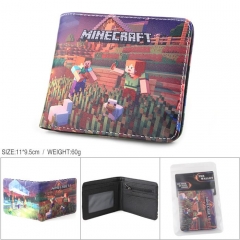 我的世界 Minecraft-A款 全彩PU丝印二折短款卡包皮夹钱包
