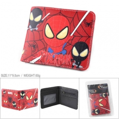 蜘蛛侠-1 全彩PU丝印二折短款卡包皮夹钱包