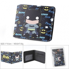 蝙蝠侠 全彩PU丝印二折短款卡包皮夹钱包
