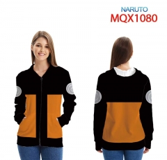 MQX-1080 火影忍者 拉链贴袋卫衣