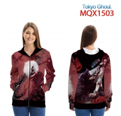 MQX-1503 东京食尸鬼 拉链贴袋卫衣
