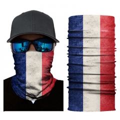 3D数码印花世界杯国旗百搭头巾面罩户外骑行百搭魔术头巾跨境定制