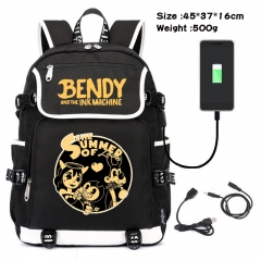 班迪-024 动漫600D防水帆布USB充电数据线背包