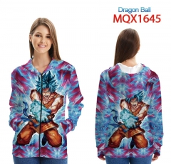 七龙珠 MQX-1645-(3) 全彩拉链连帽贴袋卫衣外套XXS-4XL共9个码数