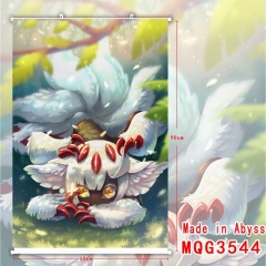 来自深渊-MQG3544 白色塑料杆布画挂画-60X90CM