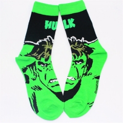 蝙蝠侠袜子神奇女侠中筒袜蜘蛛侠绿巨人袜子男士超人袜子